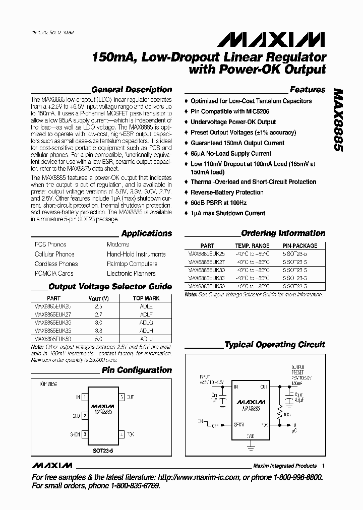 MAX8885_30351.PDF Datasheet