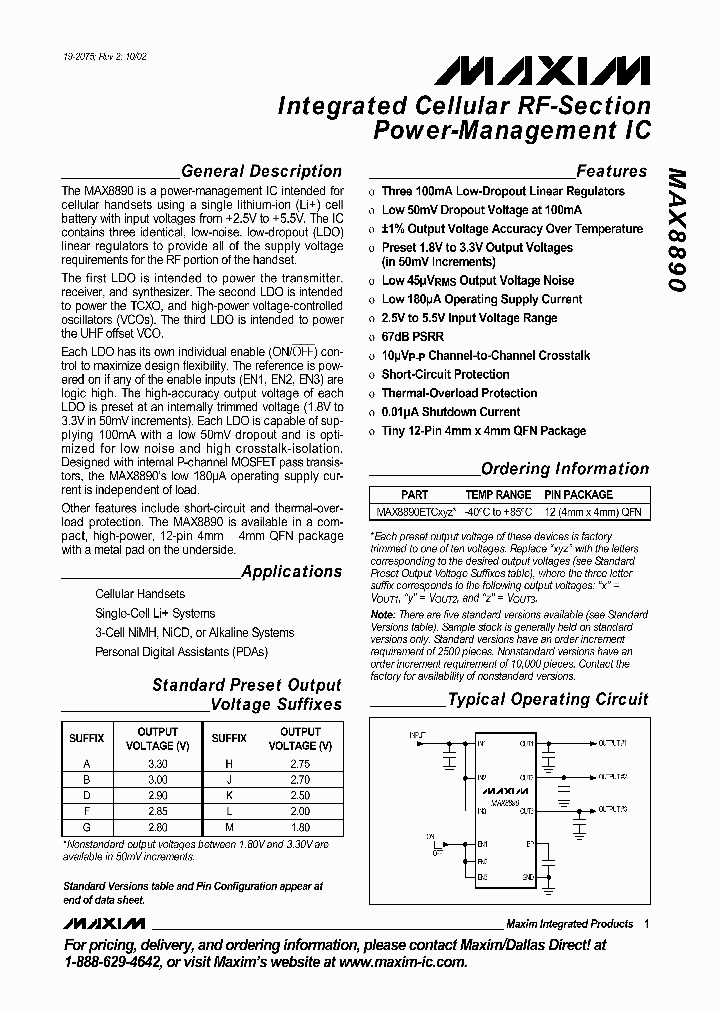 MAX8890_133516.PDF Datasheet