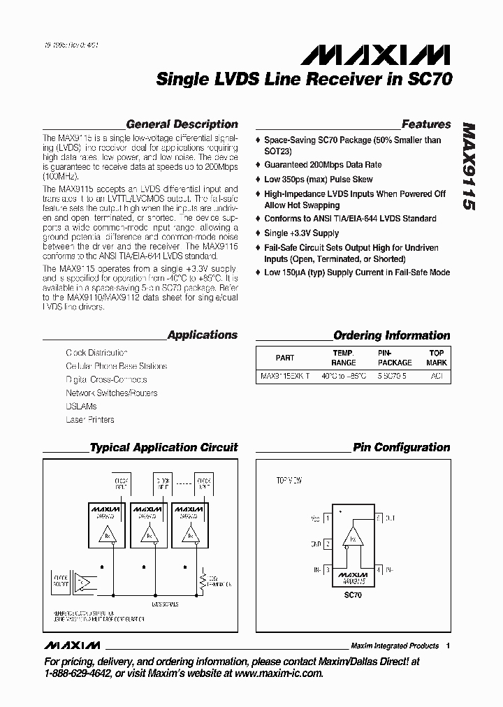 MAX9115_30388.PDF Datasheet
