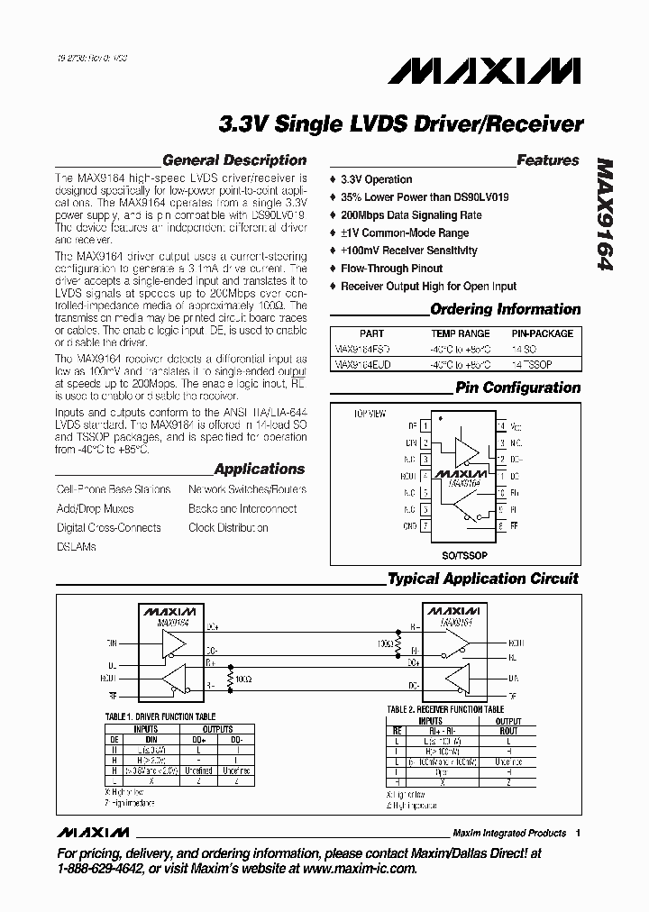 MAX9164_169573.PDF Datasheet