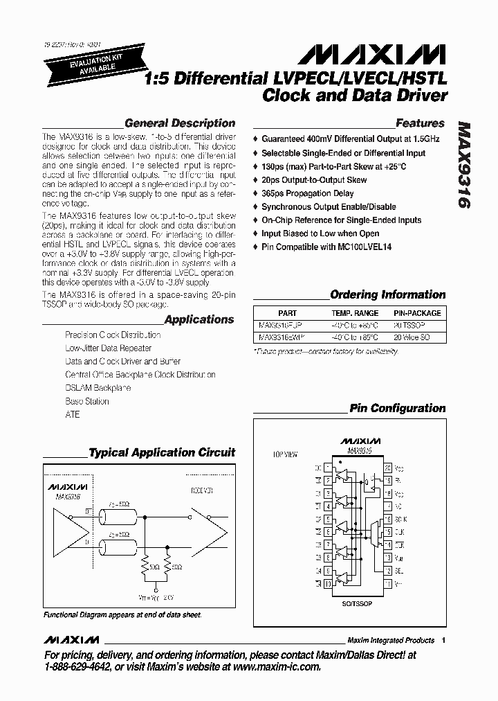MAX9316_48810.PDF Datasheet
