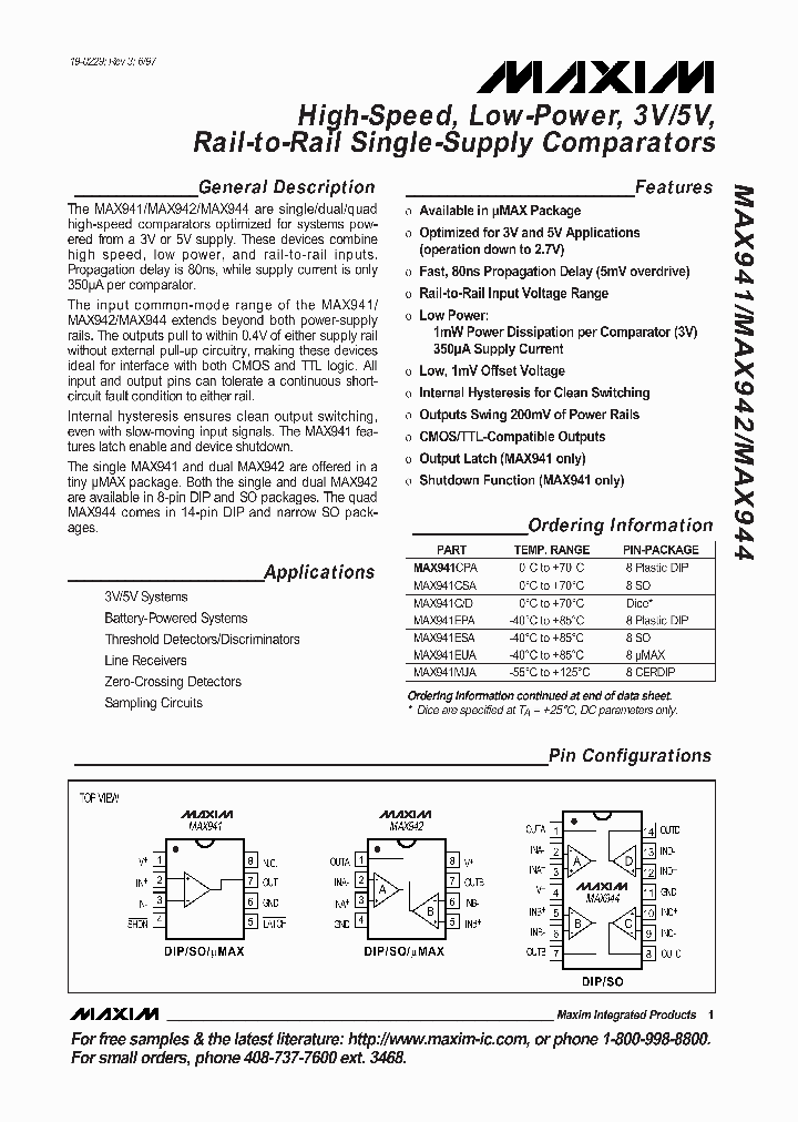 MAX941_48988.PDF Datasheet