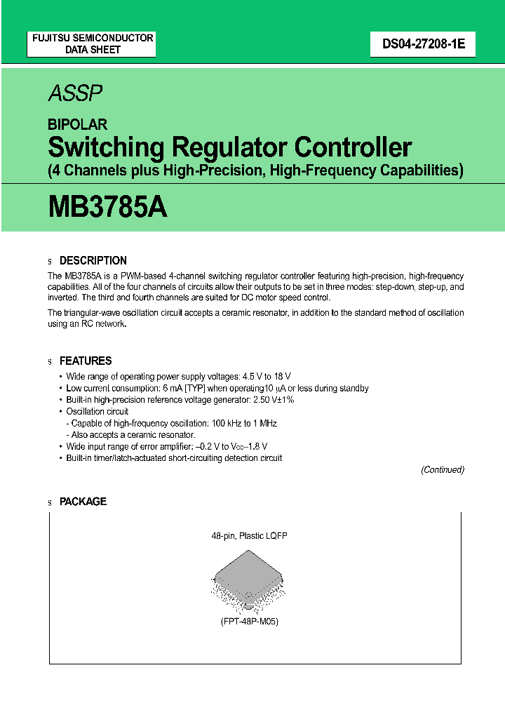 MB3785_123990.PDF Datasheet