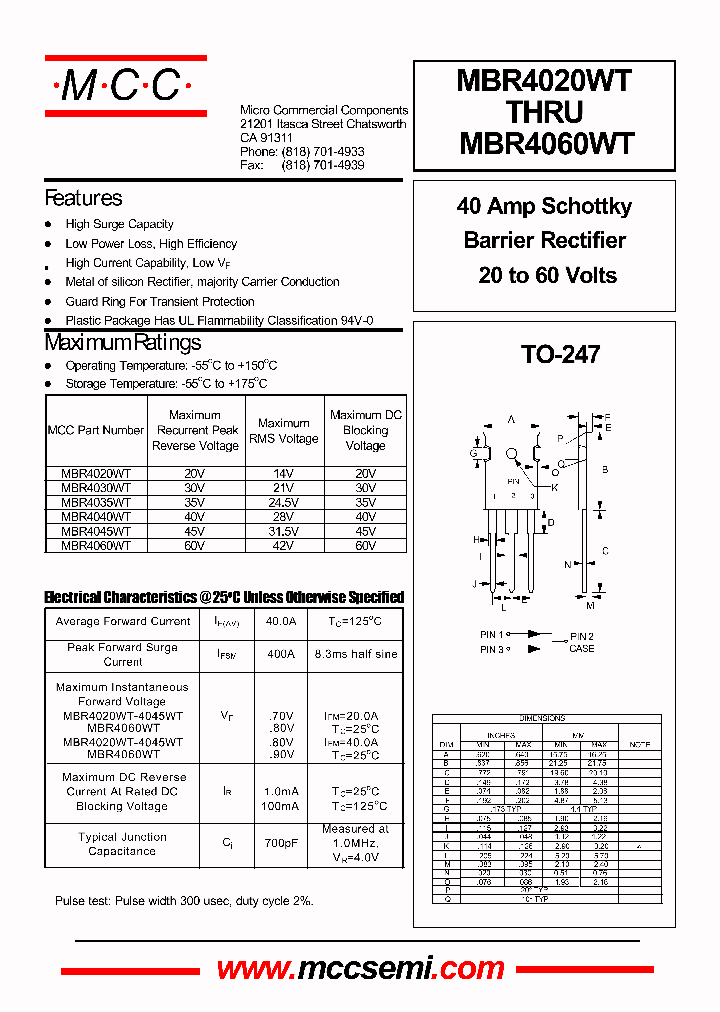 MBR4060WT_176430.PDF Datasheet