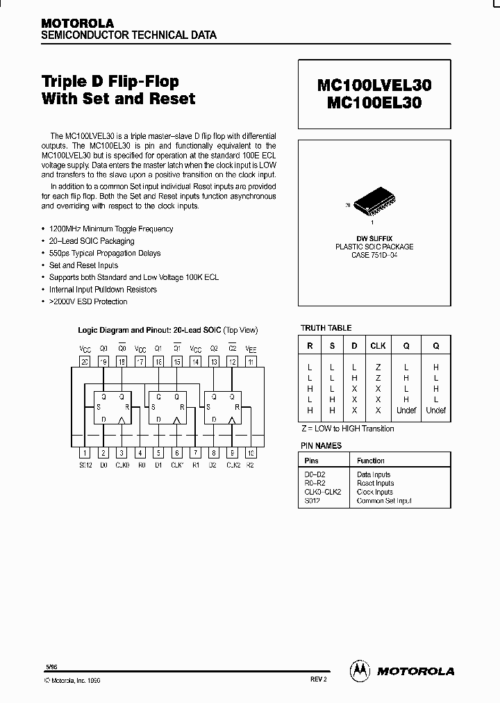 MC100LVEL30_84917.PDF Datasheet