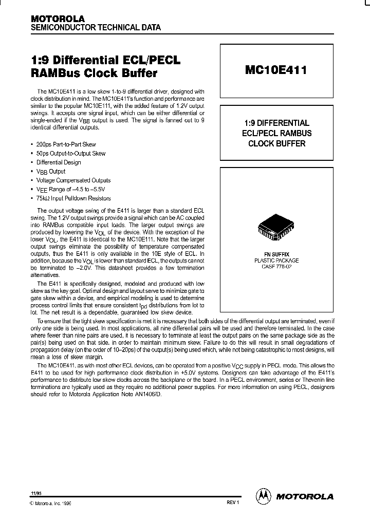 MC10E411_29359.PDF Datasheet