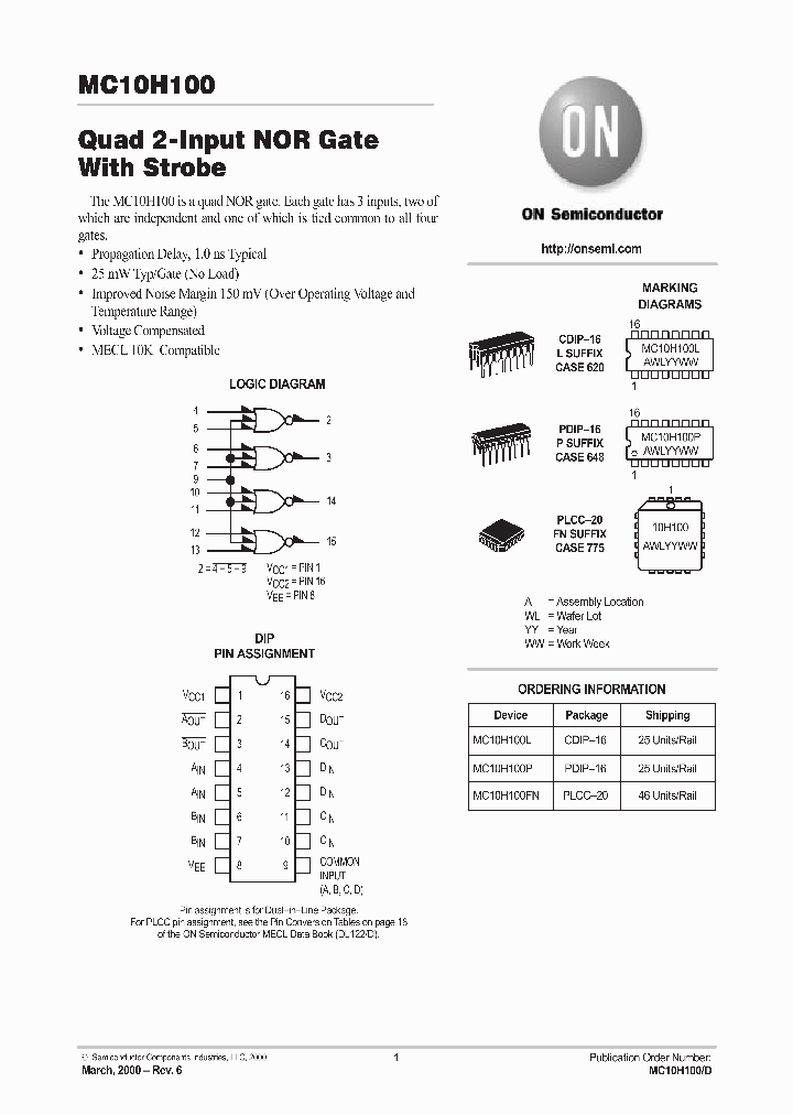 MC10H100_30515.PDF Datasheet