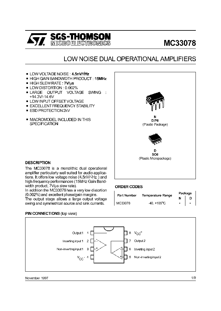 MC33078N_30909.PDF Datasheet