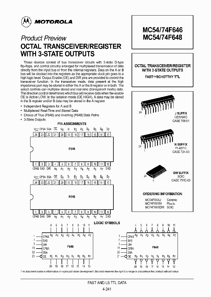 MC74F646DW_94625.PDF Datasheet