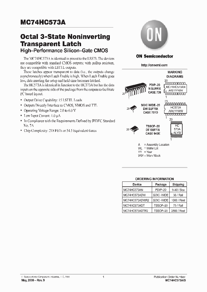 MC74HC573A_11149.PDF Datasheet