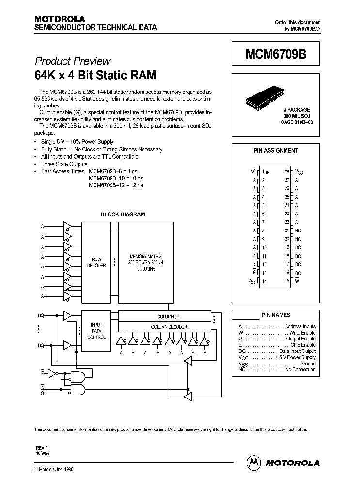 MCM6709B_31207.PDF Datasheet
