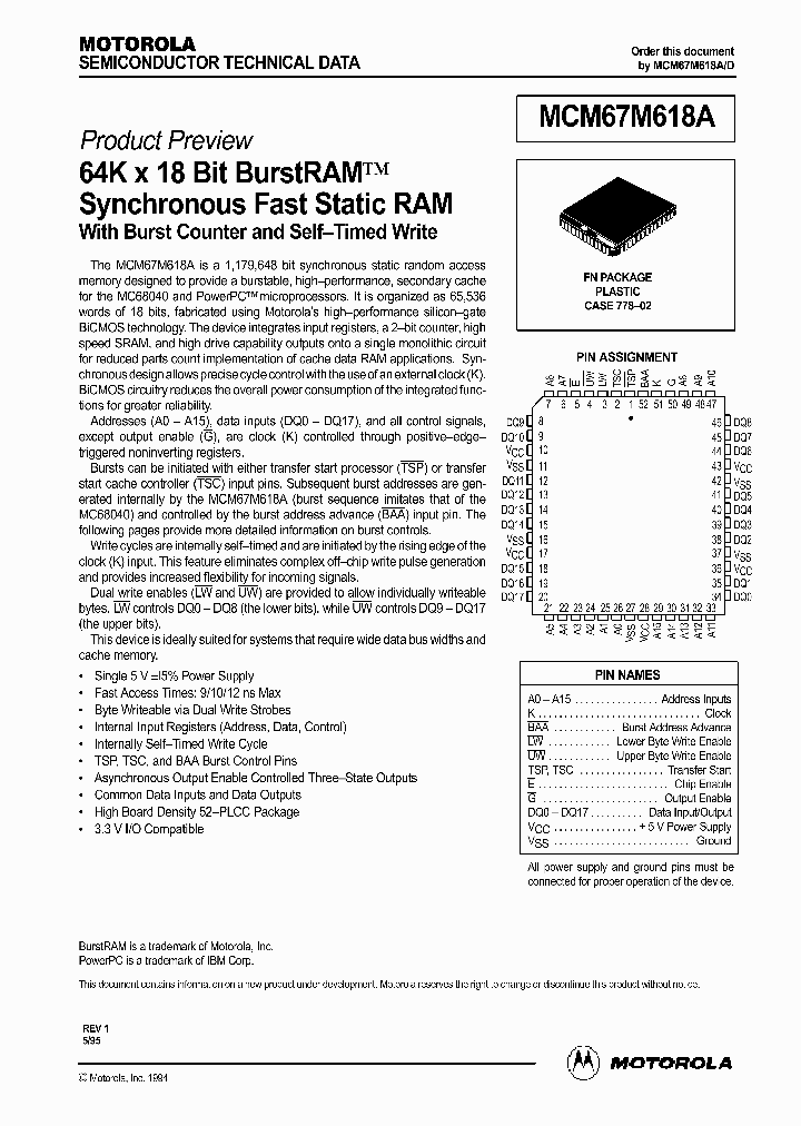MCM67M618A_152692.PDF Datasheet