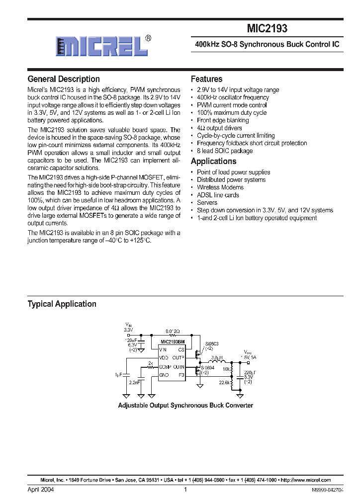 MIC2193_139799.PDF Datasheet