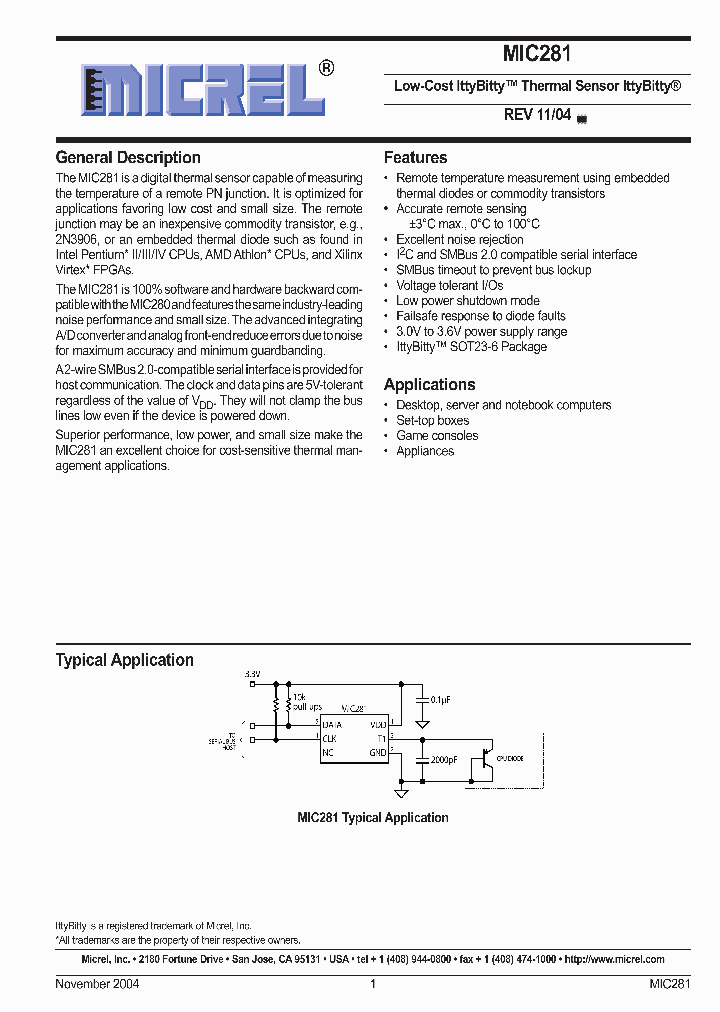 MIC281_31597.PDF Datasheet