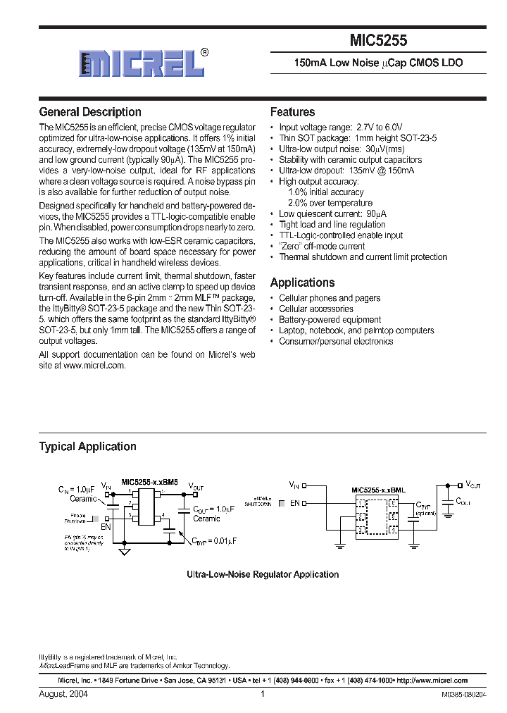 MIC5255_31941.PDF Datasheet