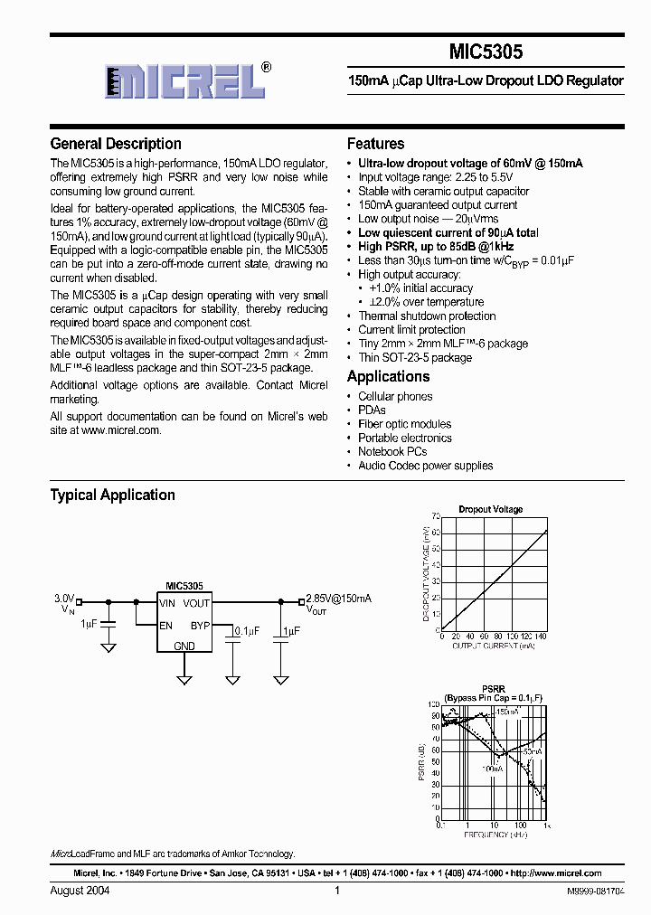 MIC5305_31999.PDF Datasheet