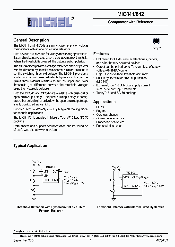 MIC841_32049.PDF Datasheet