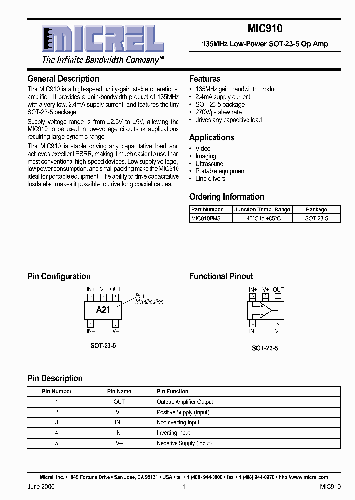 MIC910_32063.PDF Datasheet