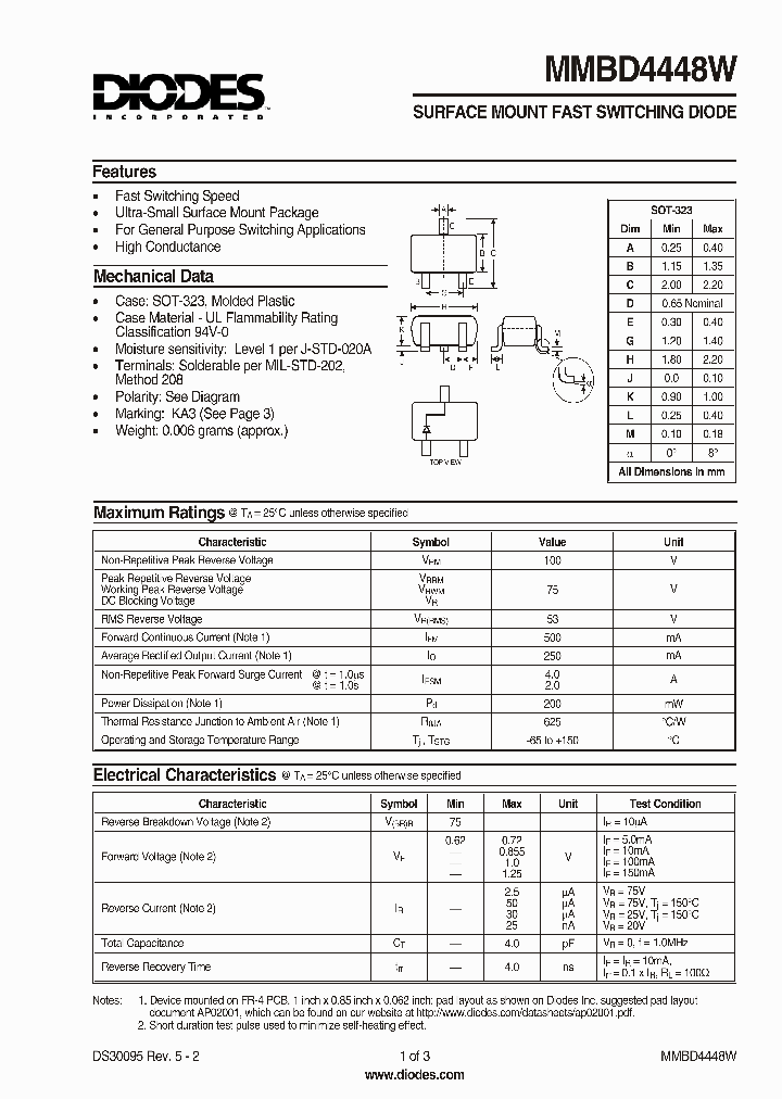 MMBD4448W-7_152011.PDF Datasheet