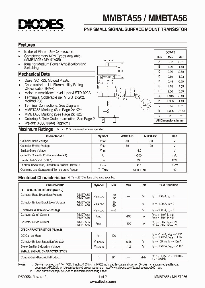 MMBTA55-7_122464.PDF Datasheet