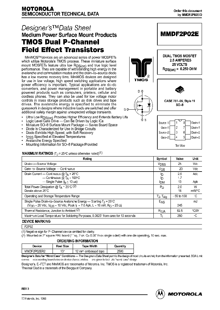 MMDF2P02E_128968.PDF Datasheet