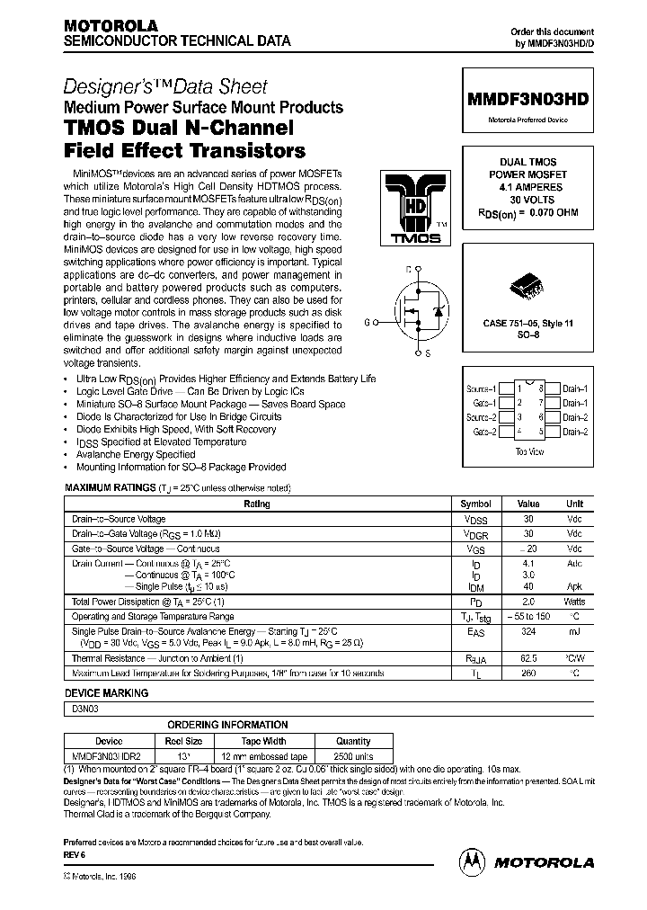 MMDF3N03HD_183649.PDF Datasheet