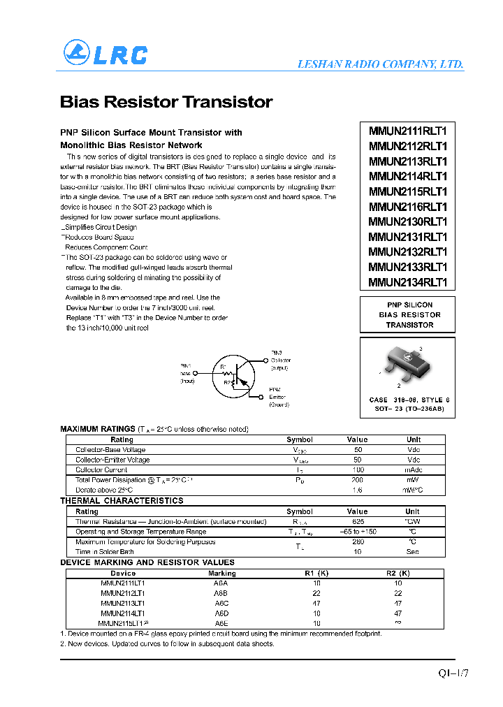 MMUN2111_59552.PDF Datasheet