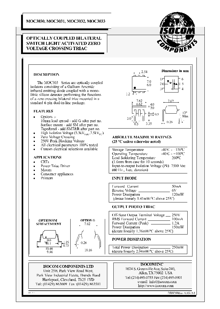MOC3030_152163.PDF Datasheet