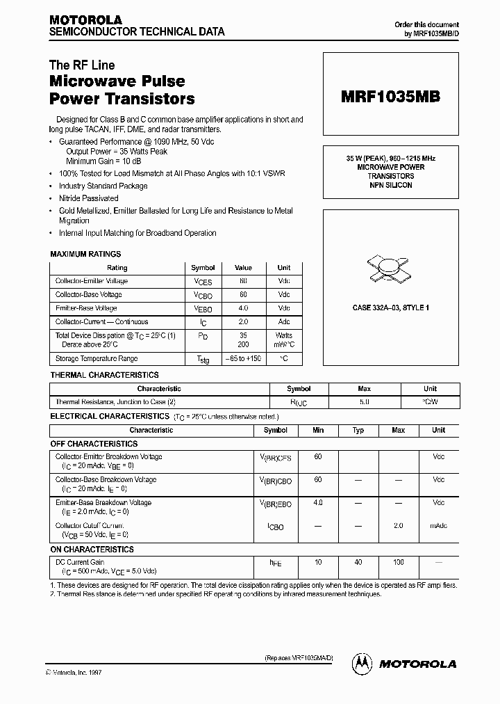MRF1035MB_41789.PDF Datasheet