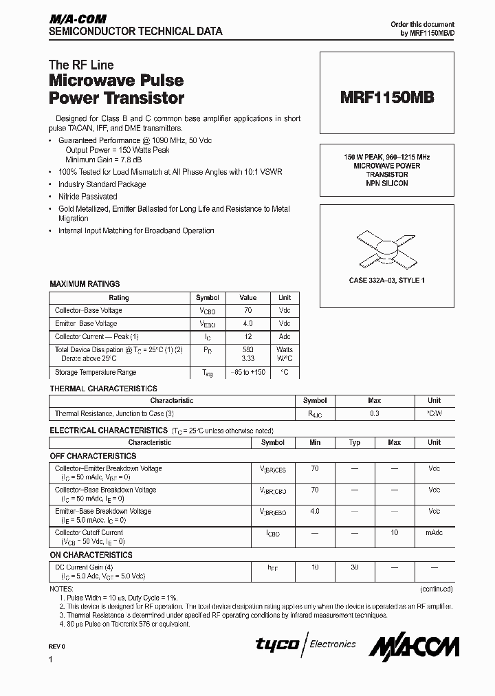 MRF1150MB_41796.PDF Datasheet