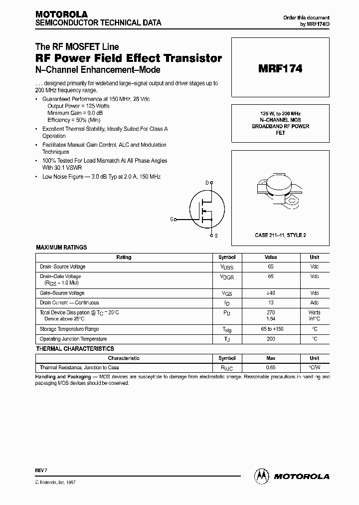MRF174_41834.PDF Datasheet