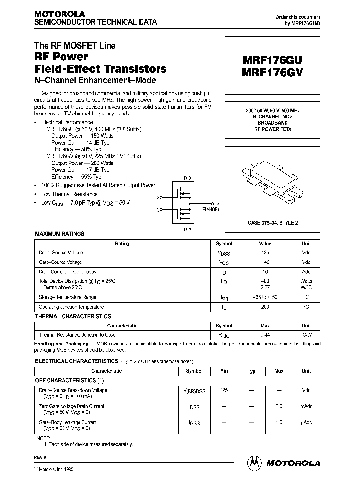 MRF176_41840.PDF Datasheet