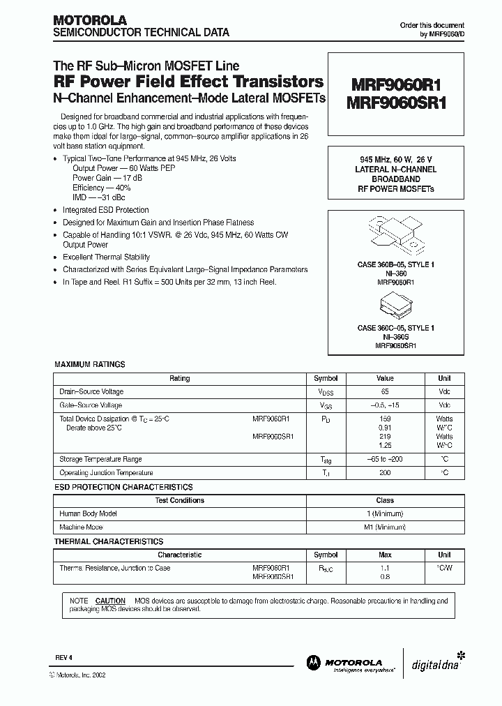 MRF9060_160710.PDF Datasheet