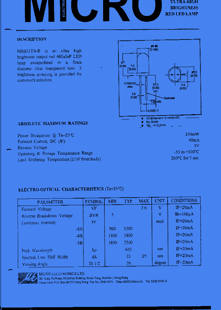 MSB51TA-4B_72252.PDF Datasheet