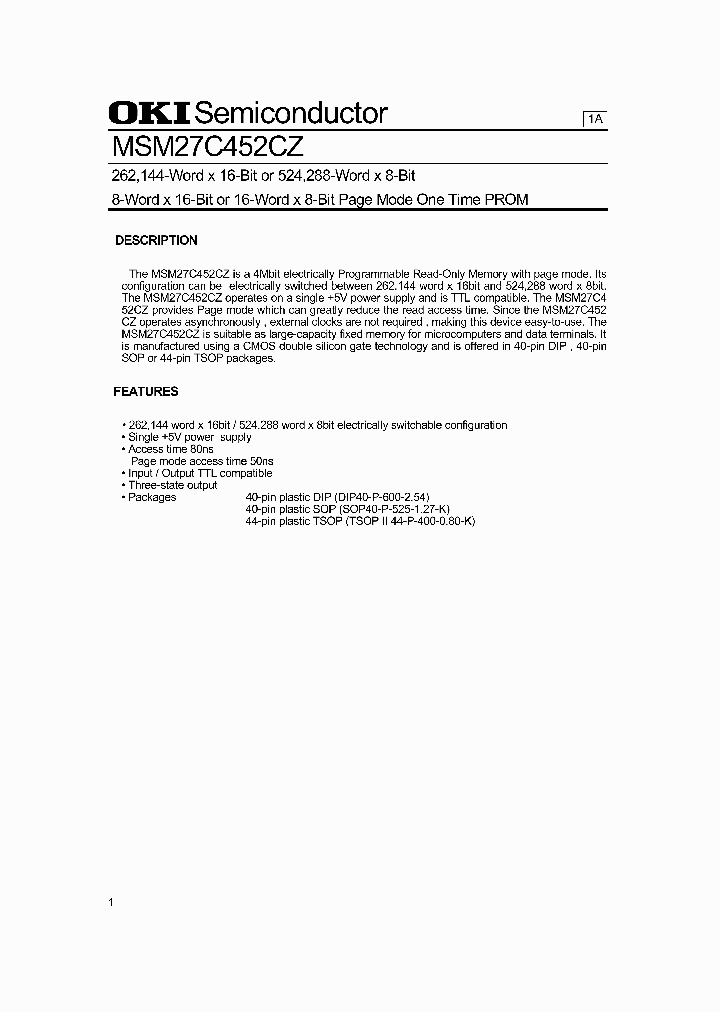 MSM27C452CZ_32820.PDF Datasheet