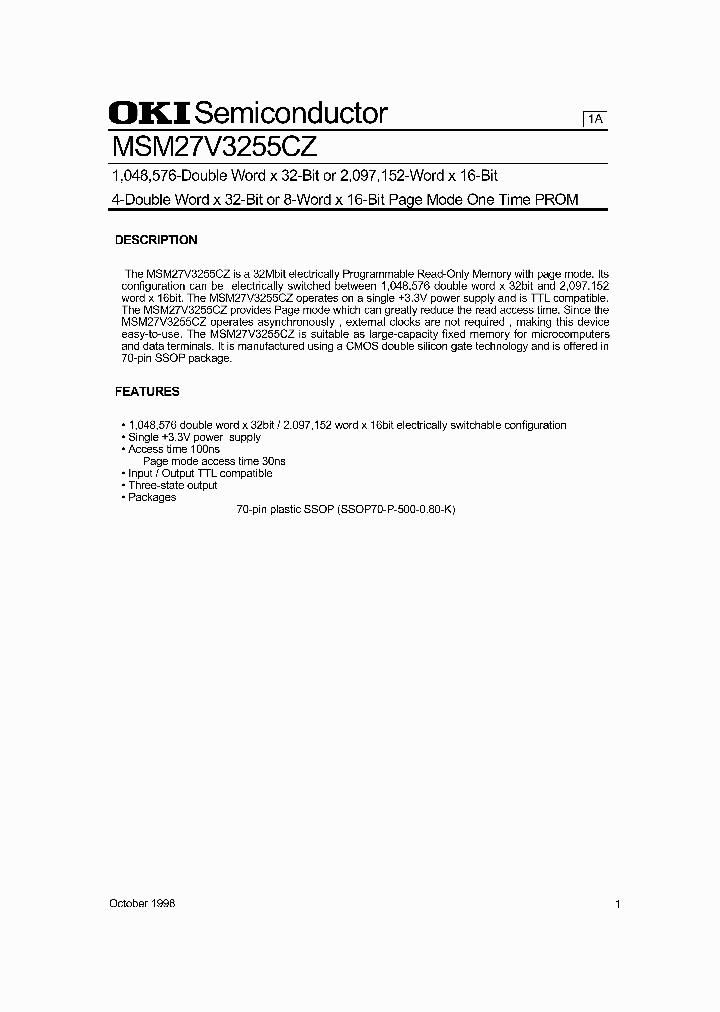 MSM27V3255CZ_166064.PDF Datasheet