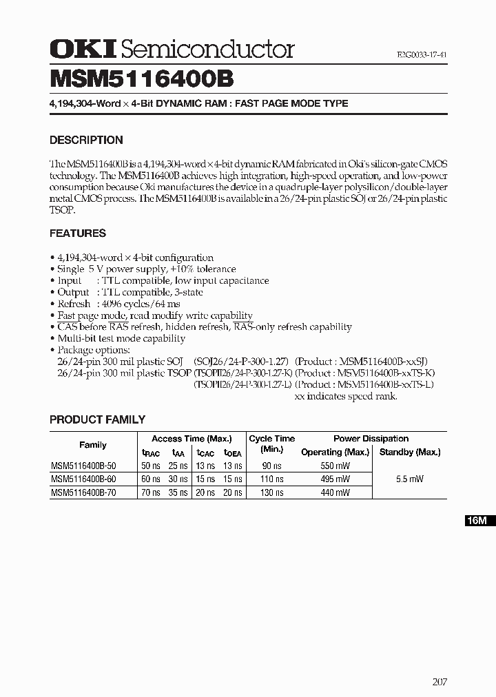 MSM5116400B_107096.PDF Datasheet