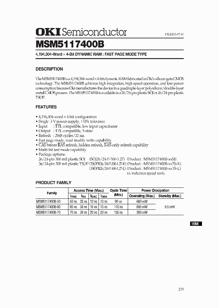 MSM5117400B_135543.PDF Datasheet