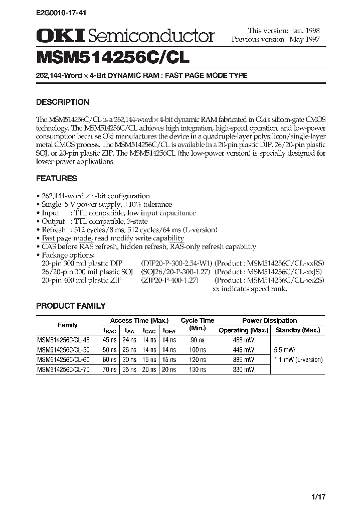 MSM514256C_32840.PDF Datasheet