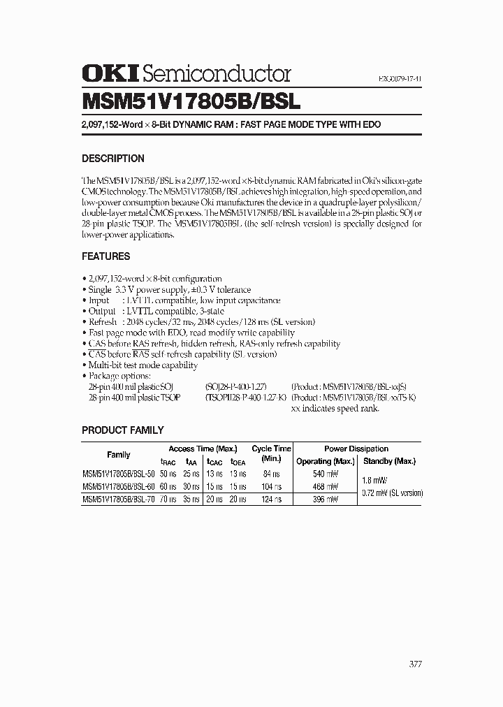 MSM51V17805B_29288.PDF Datasheet