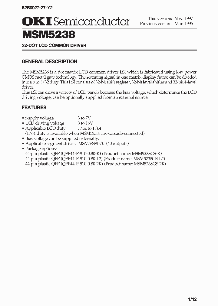 MSM5238_103644.PDF Datasheet