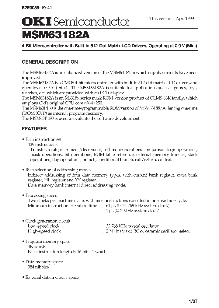 MSM63182A_196159.PDF Datasheet