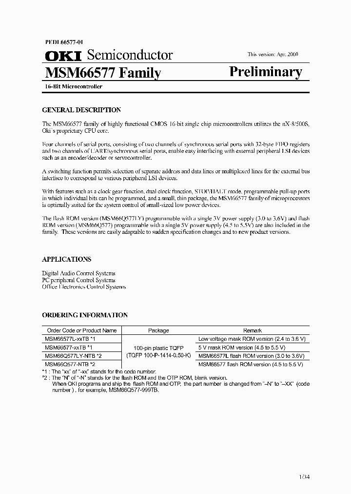 MSM66577_32926.PDF Datasheet