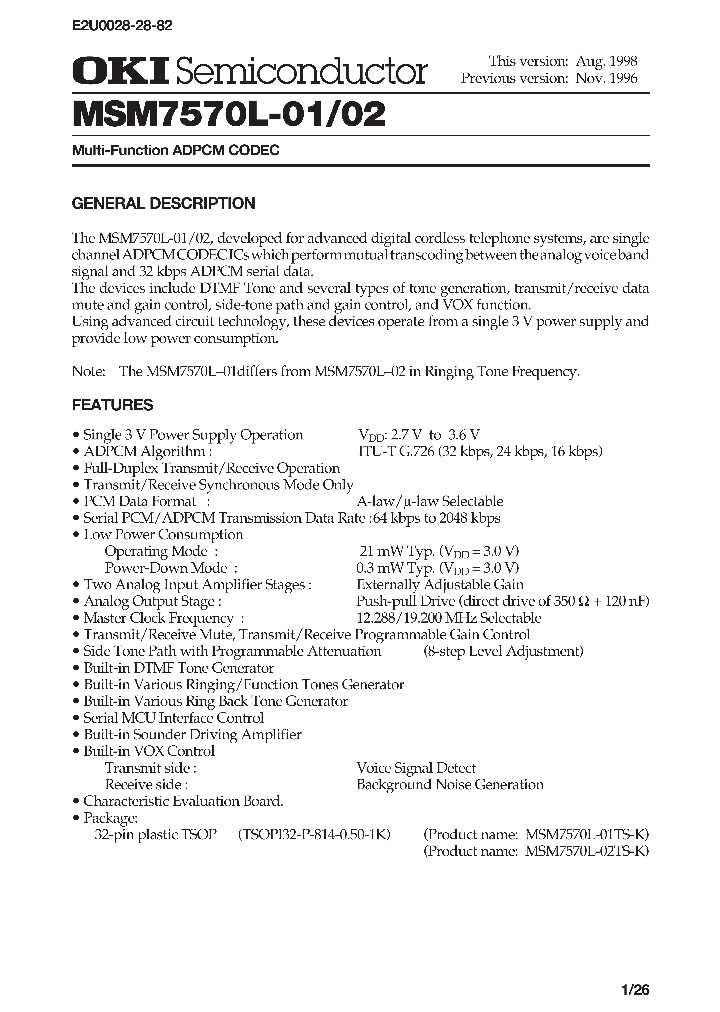 MSM7570L-01_158393.PDF Datasheet
