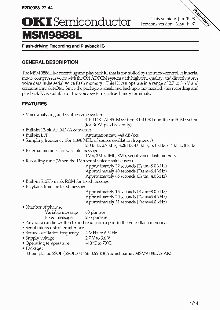 MSM9888L_174383.PDF Datasheet