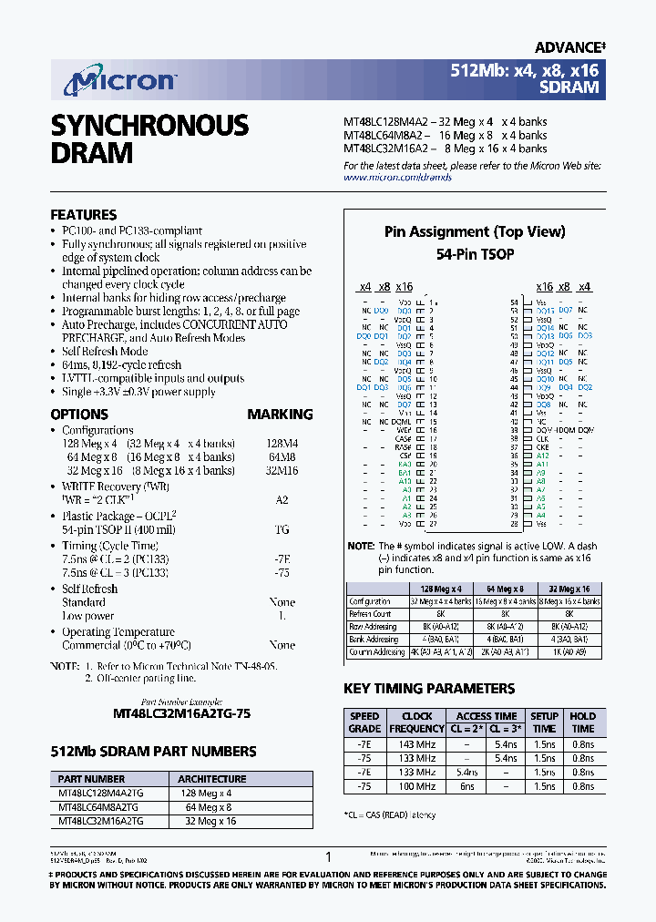 MT48LC128M4A2_9374.PDF Datasheet