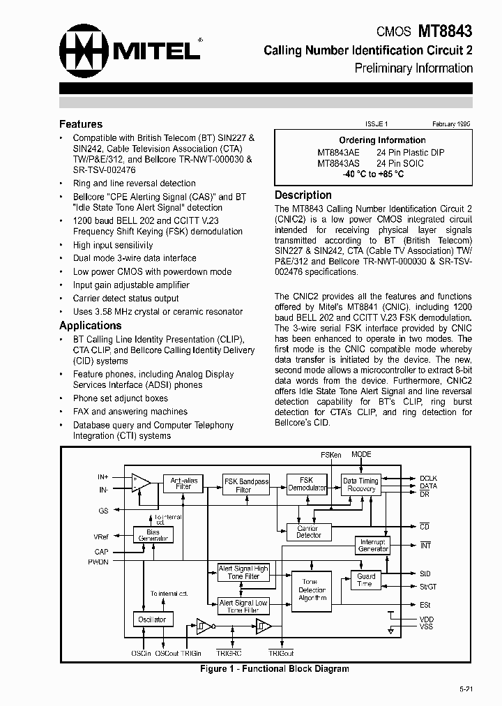 MT8843_9461.PDF Datasheet