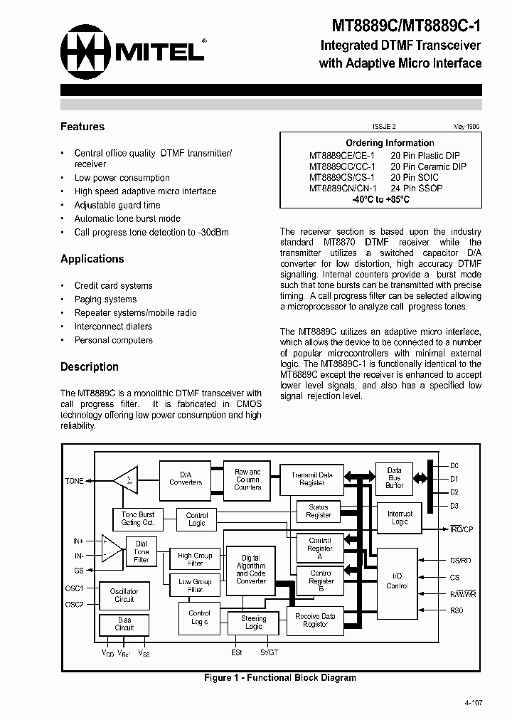 MT8889C_9508.PDF Datasheet
