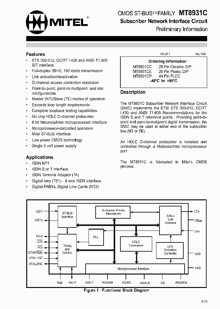 MT8931C_9543.PDF Datasheet