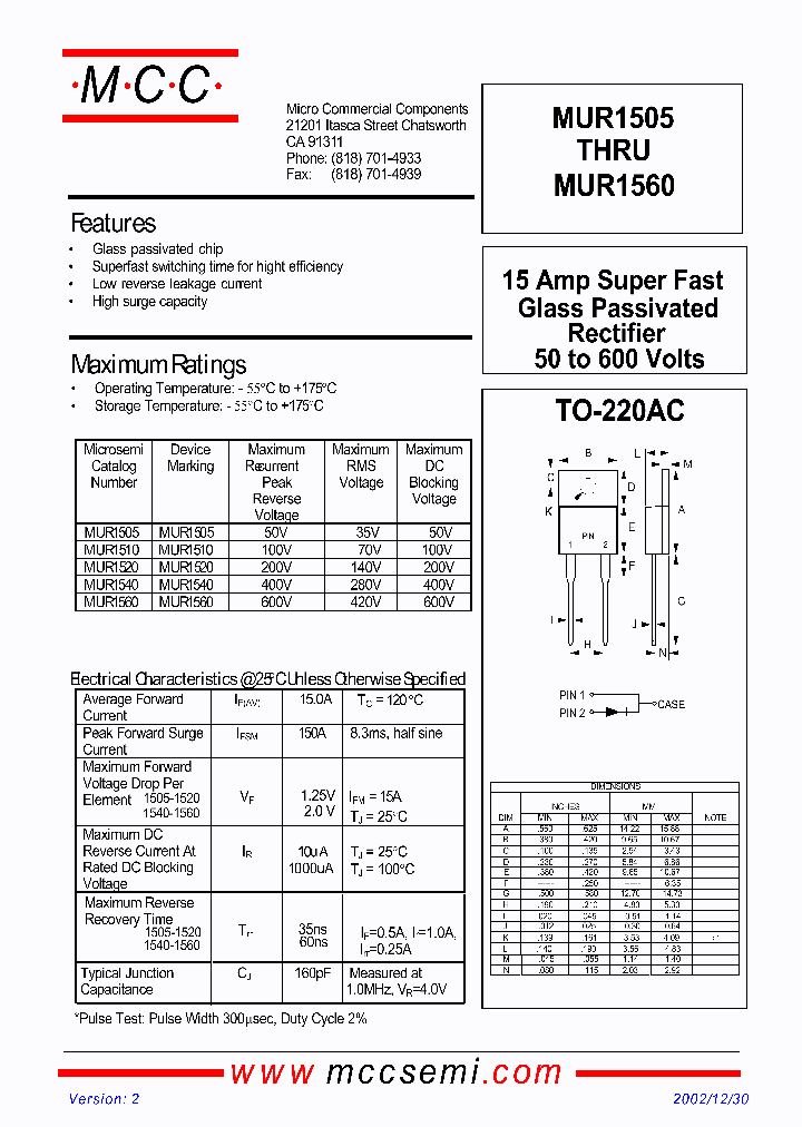 MUR1505_190546.PDF Datasheet